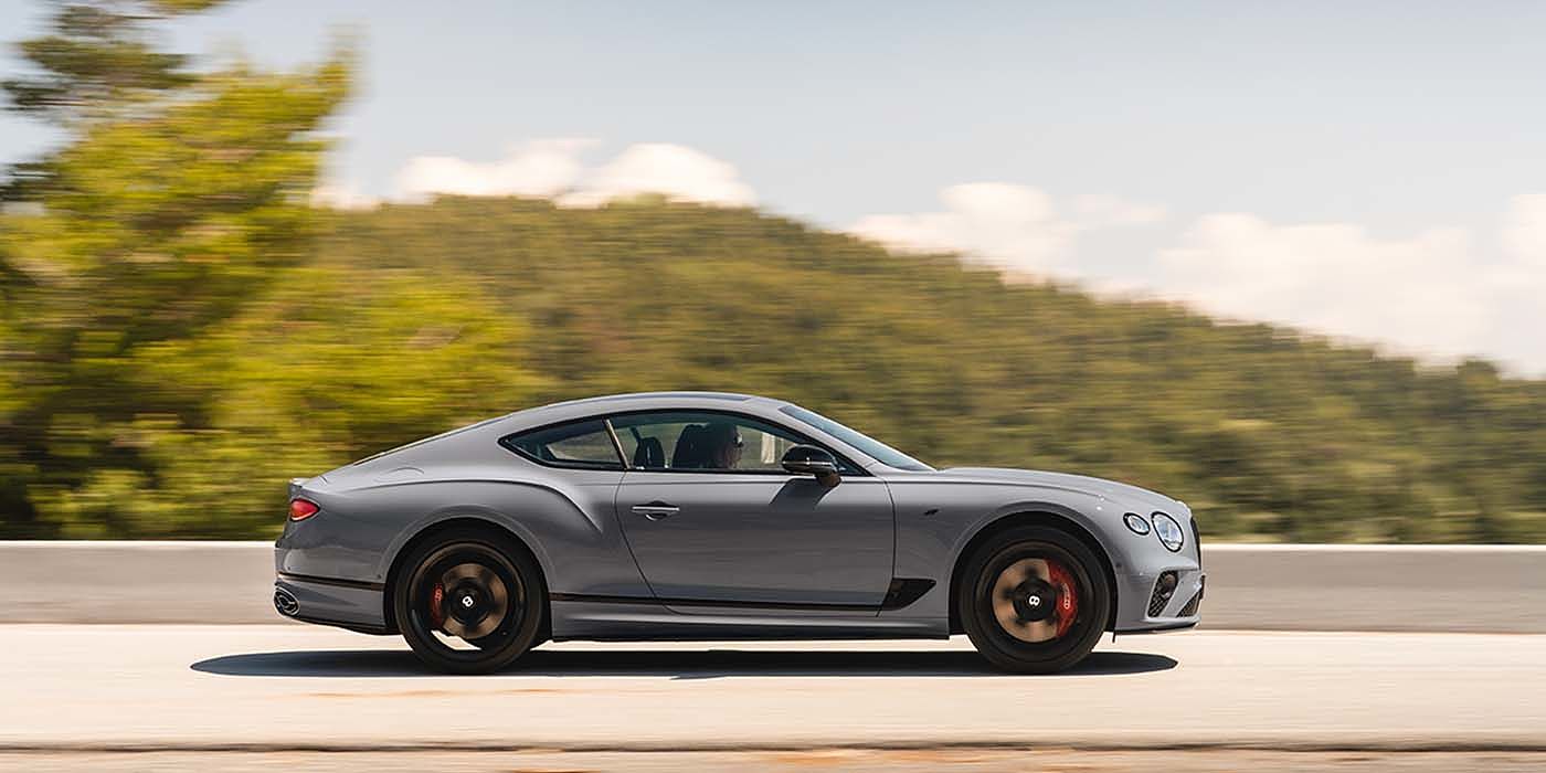 Bentley Sydney Bentley Continental GT S coupe in Cambrian Grey paint profile dynamic driving