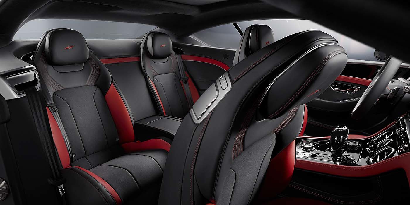 Bentley Sydney Bentley Continental GT S coupe in Beluga black and Hotspur red hide with S emblem stitching