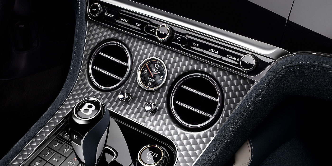 Bentley Sydney Bentley Continental GTC Speed convertible front interior engine spin veneer detail
