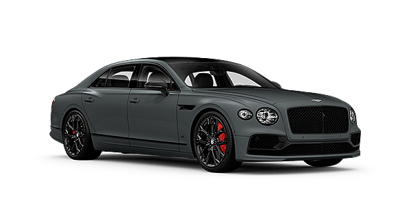 Bentley Sydney Bentley Flying Spur S front side angled view in Cambrian Grey coloured exterior. 